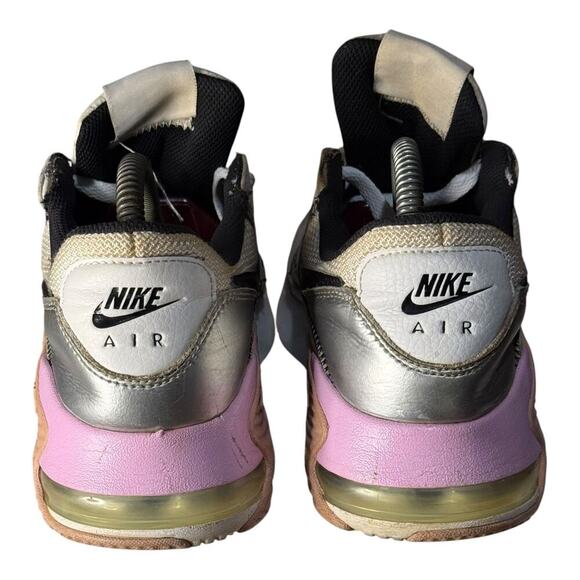 Nike Air Max Excee Women’s Size 9 White Black Pink Metallic Silver Running Shoes - Picture 5 of 8